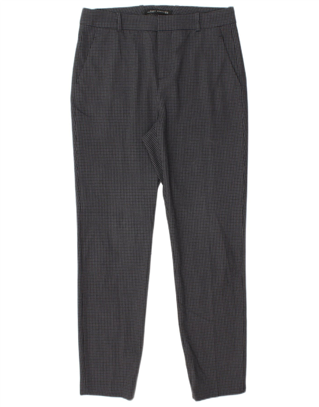 Zara žensko usko odijelo Hlače EU 40 Srednje W30 L28 Siva Houndstooth
