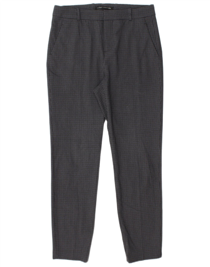 Zara žensko usko odijelo Hlače EU 40 Srednje W30 L28 Siva Houndstooth