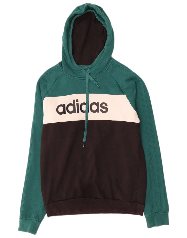 Adidas muška majica s kapuljačom s kapuljačom srednje boje u blokovima boja