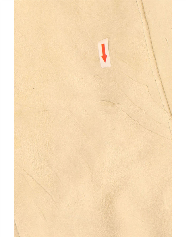 Vintage ženska jakna od brušene kože UK 12 srednje bež kože