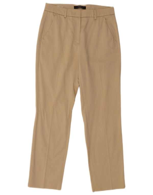 Max Mara ženske uske chino hlače UK 8 male W28 L27 bež pamuk