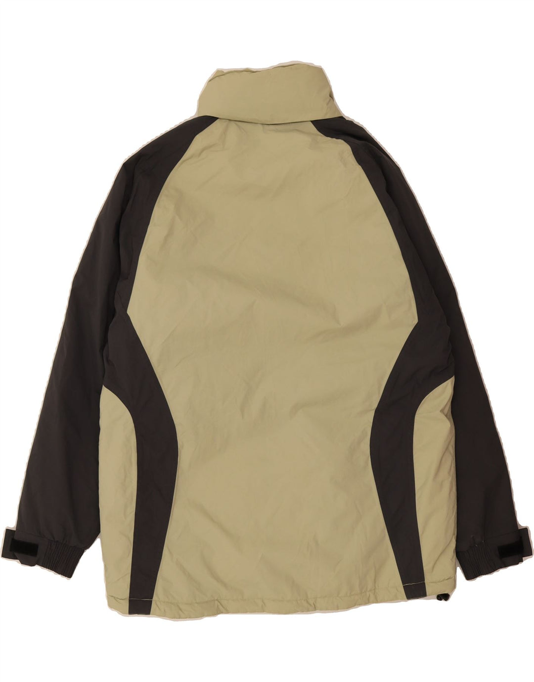 VINTAGE Mens Windbreaker Jacket UK 38 Medium Beige Colourblock Polyamide Vintage Vintage and Second-Hand Vintage from Messina Hembry 