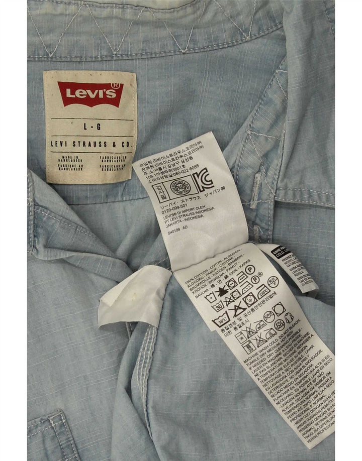 Levi's muška traper košulja velika plava pamučna boja