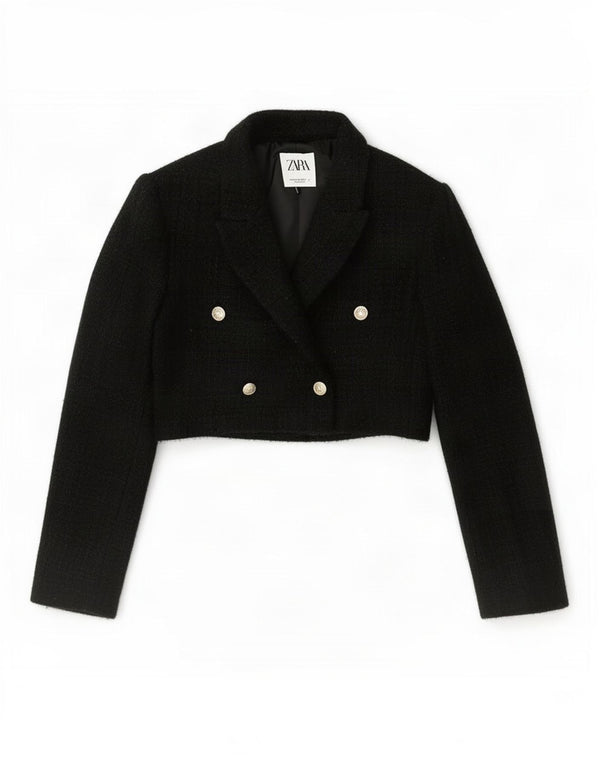 Zara ženska bolero jakna UK 6 XS crni akril