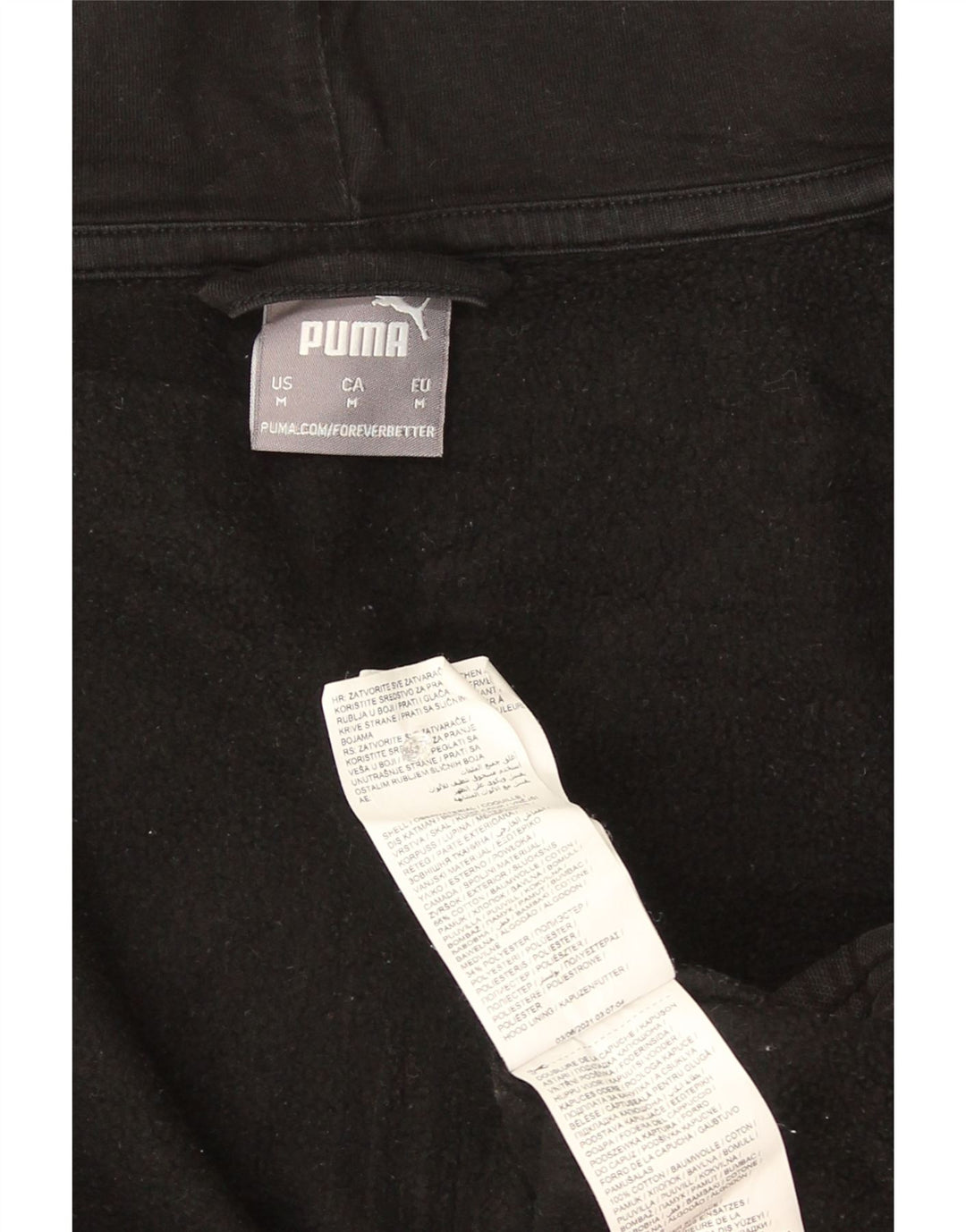 Puma muški pulover s kapuljačom na patentni zatvarač srednje crne boje, pamuk