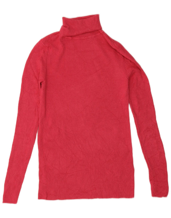 Marks & Spencer ženski pulover s rol izrezom UK 10 Mala ružičasta viskoza