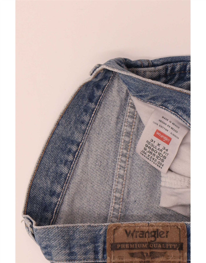 Wrangler muške traper kratke hlače standardnog kroja W31 srednje plavi pamuk