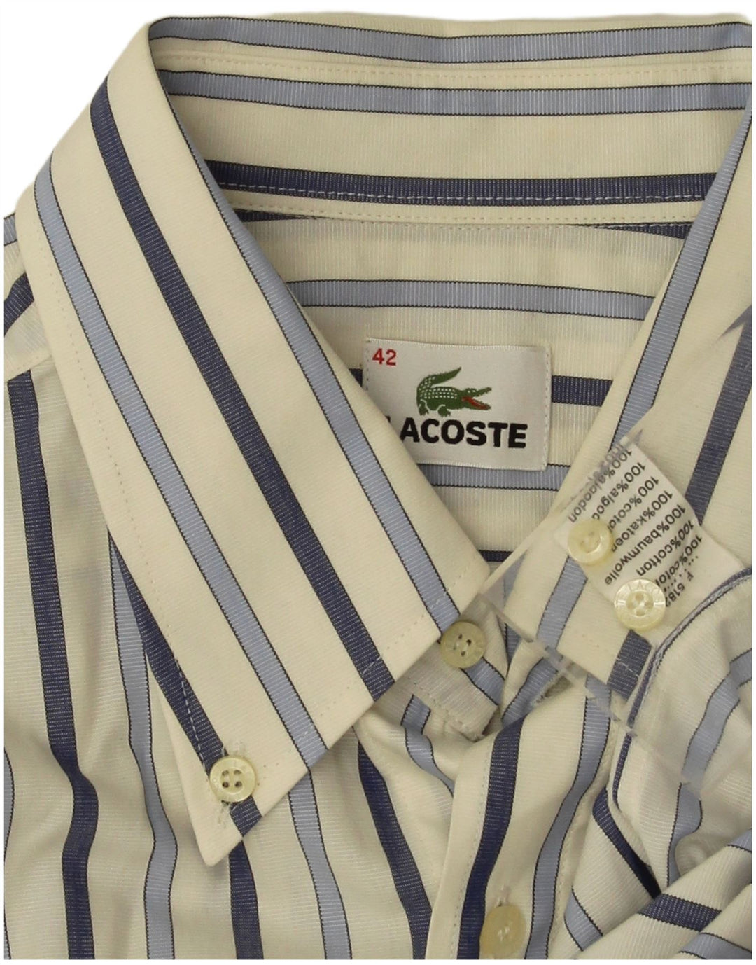 Lacoste muška košulja, veličina 42, pamuk na velike bijele pruge