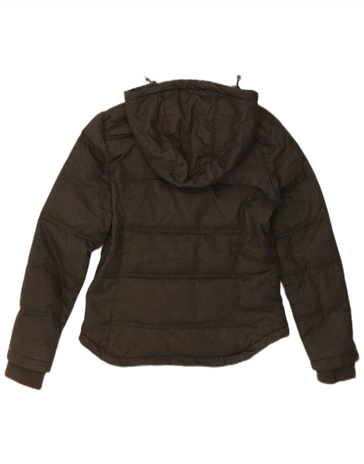 JACK WILLS Womens Hooded Padded Jacket UK 10 Small Green