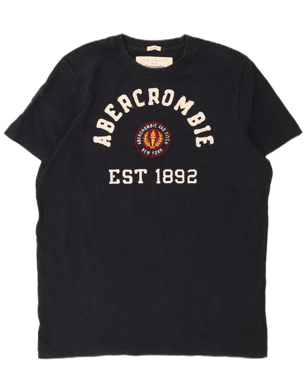 Abercrombie & Fitch Muška majica kratkih rukava s grafičkim motivima 2XL tamnoplavi pamuk