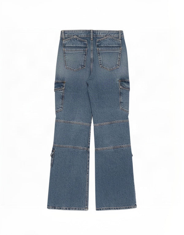 Zara ženske Cargo ravne traperice EU 34 2XS W28 L31 Plave