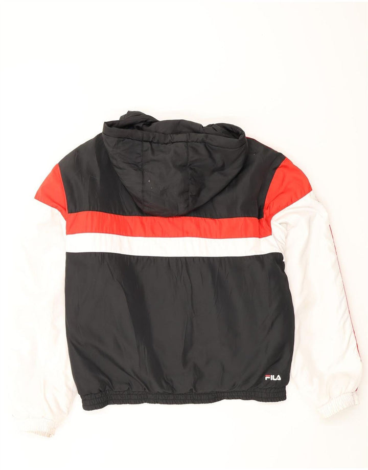 Fila muška bomber jakna s kapuljačom UK 38 srednje crne boje poliester