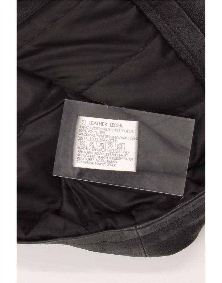 VINTAGE Mens Leather Jacket UK 40 Large Black Leather Vintage Vintage and Second-Hand Vintage from Messina Hembry 