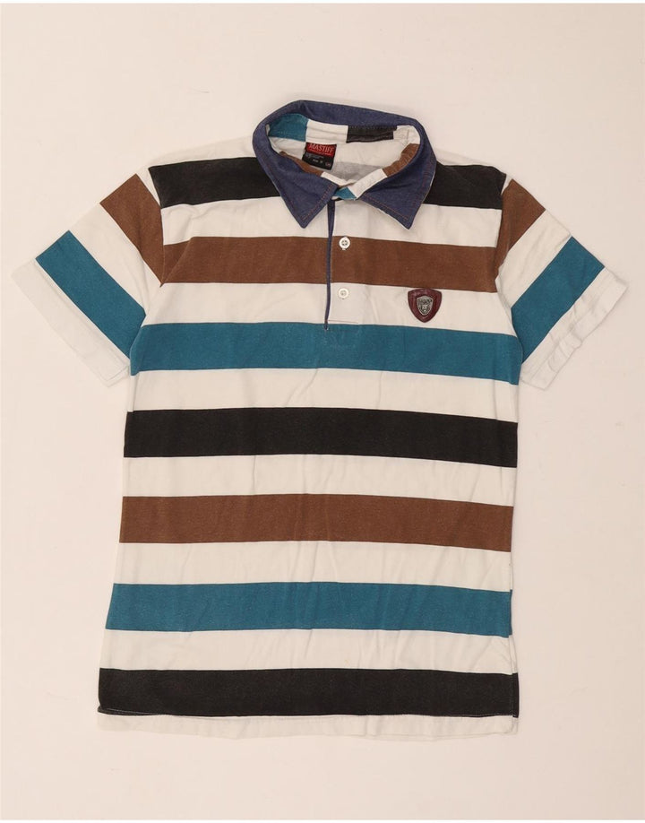 Vintage muška polo majica za ragbi srednje raznobojne pruge