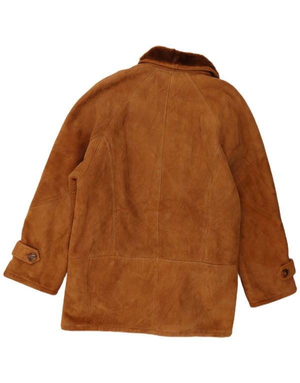 Vintage muška jakna s ovčicama IT 54 2XL smeđa