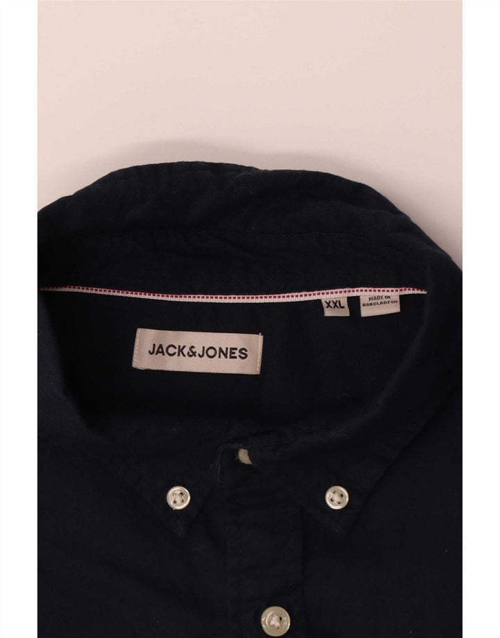 Jack & Jones muška košulja 2XL tamnoplavi pamuk