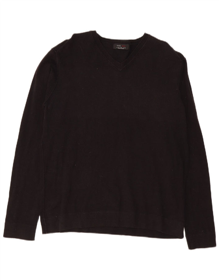 Zara muški pulover s V-izrezom XL crni