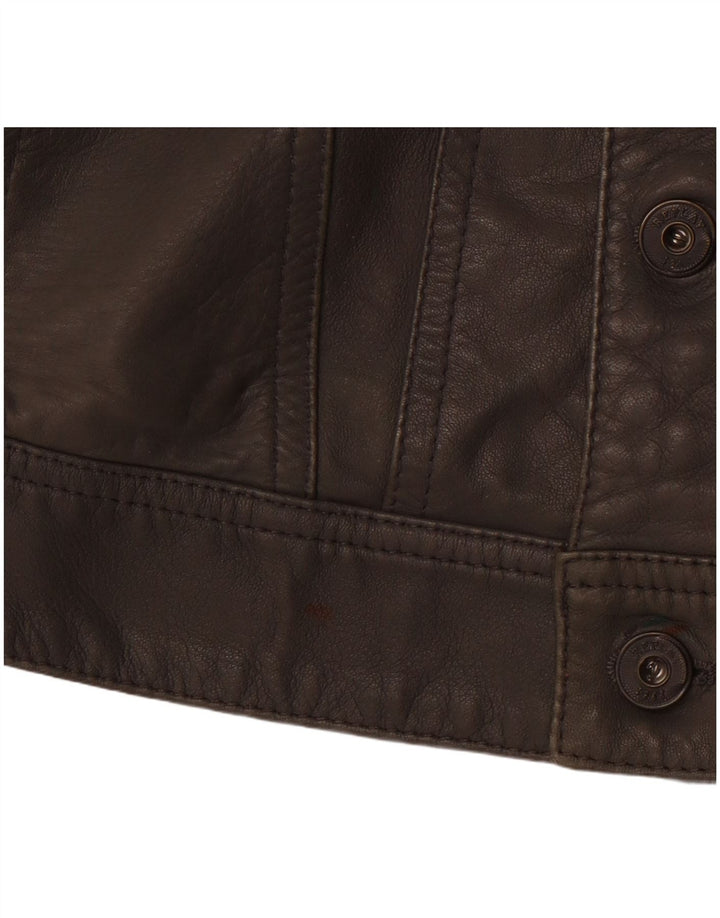 REPLAY Ženska kožna jakna UK 10 Mala siva koža