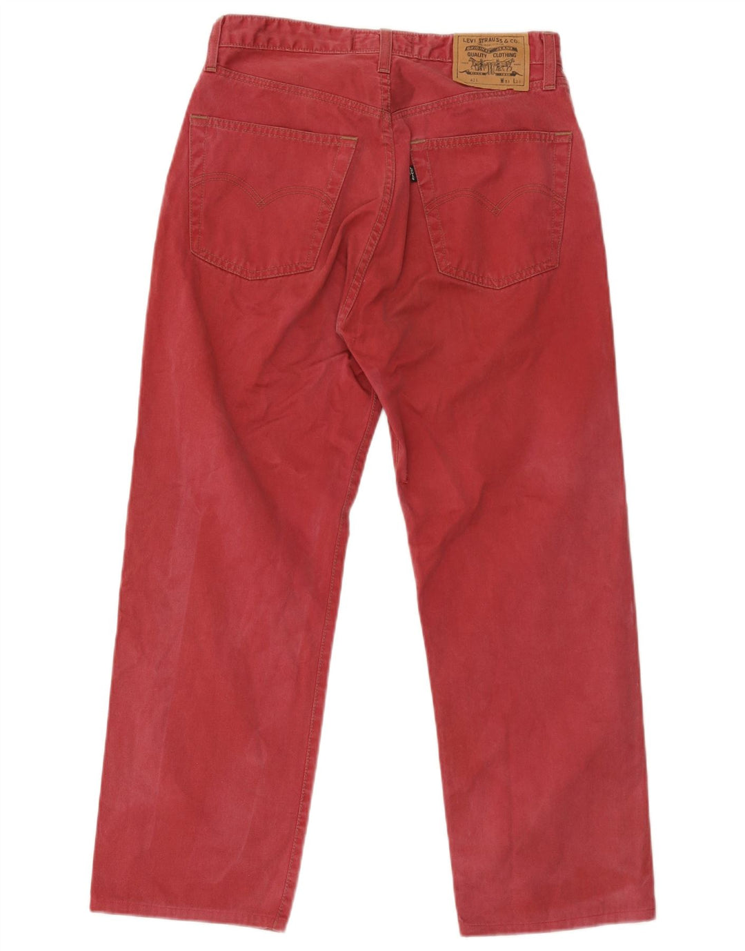 Levi's muške 401 ravne traperice W31 L26 crveni pamuk