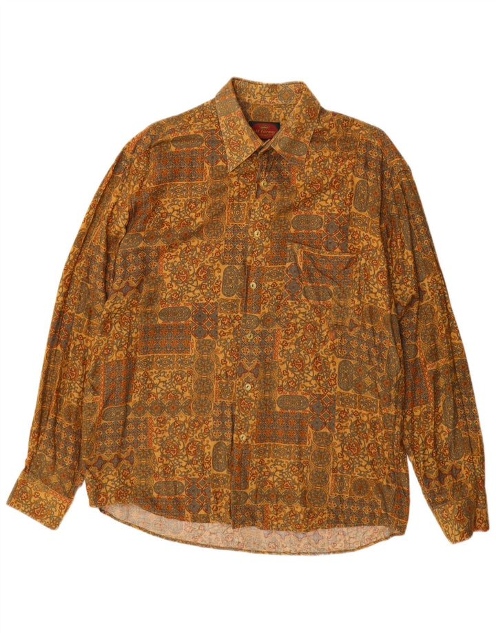 OLD FARWAY Muška košulja veličina 40 15 1/2 srednje žuta paisley viskoza