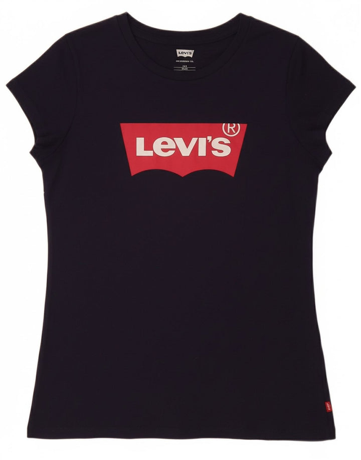 LEVI'S majica kratkih rukava za djevojčice 15-16 godina tamnoplavi pamuk