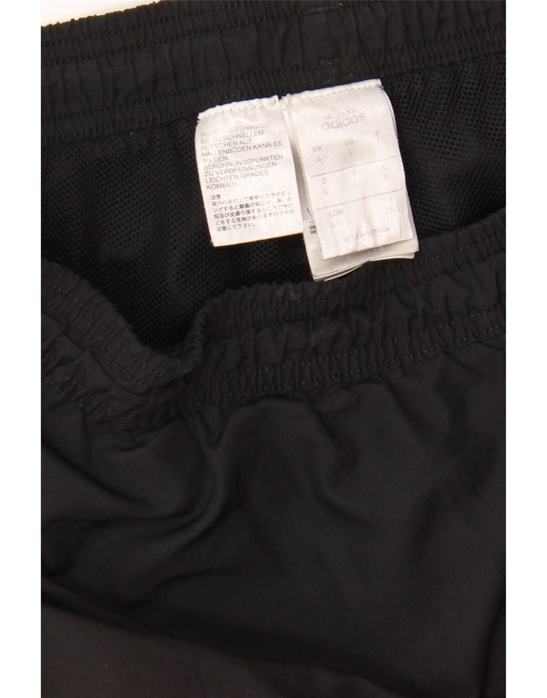 ADIDAS muške grafičke trenirke Hlače Joggers Veliki crni poliester