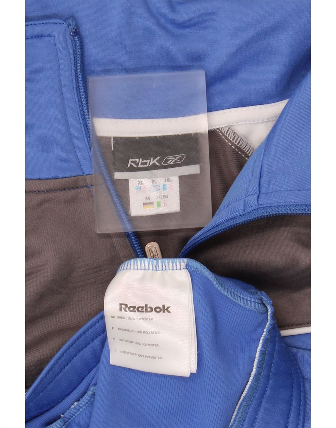 Reebok muška trenirka Regular Fit Jakna XL plava poliesterska boja