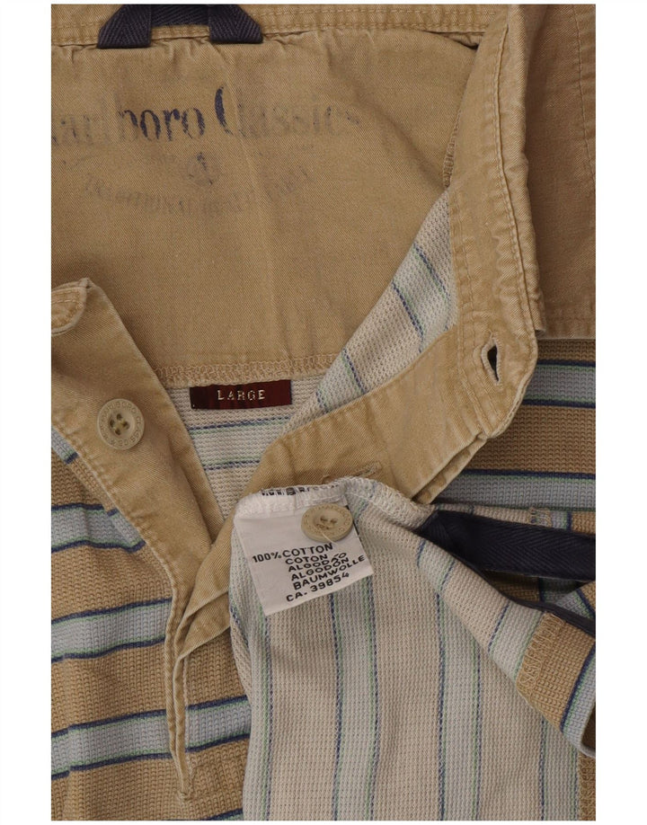 MARLBORO CLASSICS Muška polo majica velika bež prugasta