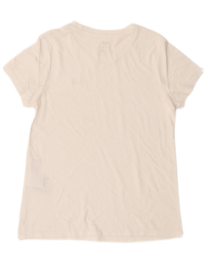 LEVI'S Womens T-Shirt Top UK 10 Small White Cotton