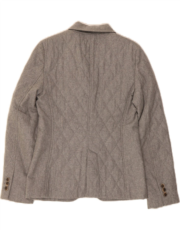 MASSIMO DUTTI Womens 3 Button Blazer Jacket EU 40 Medium Grey Wool Vintage Massimo Dutti and Second-Hand Massimo Dutti from Messina Hembry 