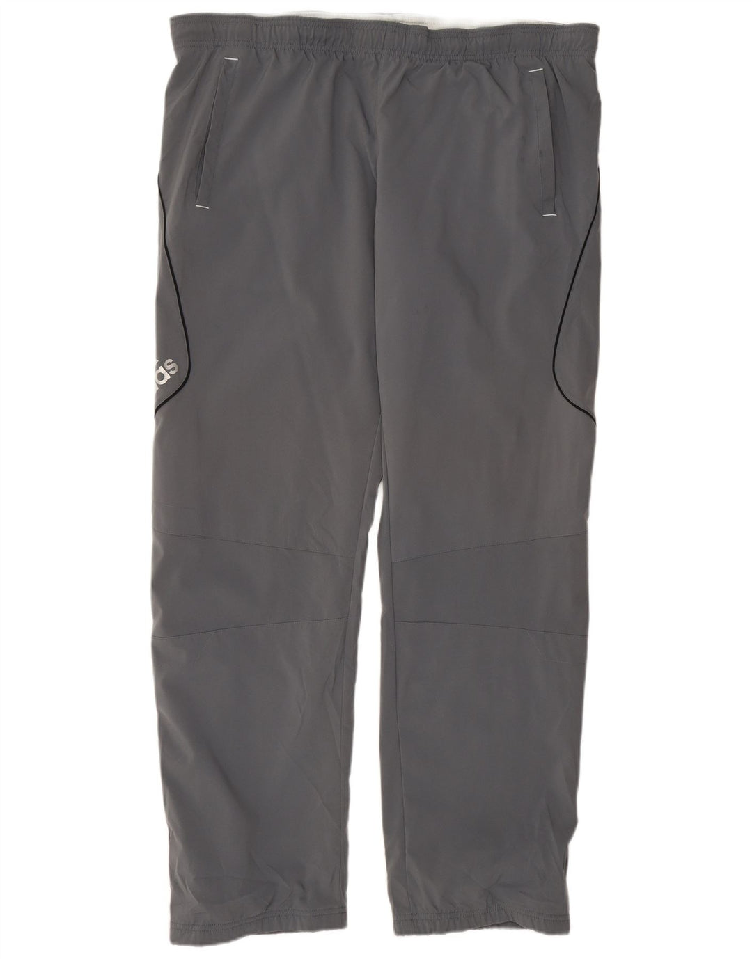 ADIDAS muške hlače s grafičkim motivima, velike sive poliesterske hlače