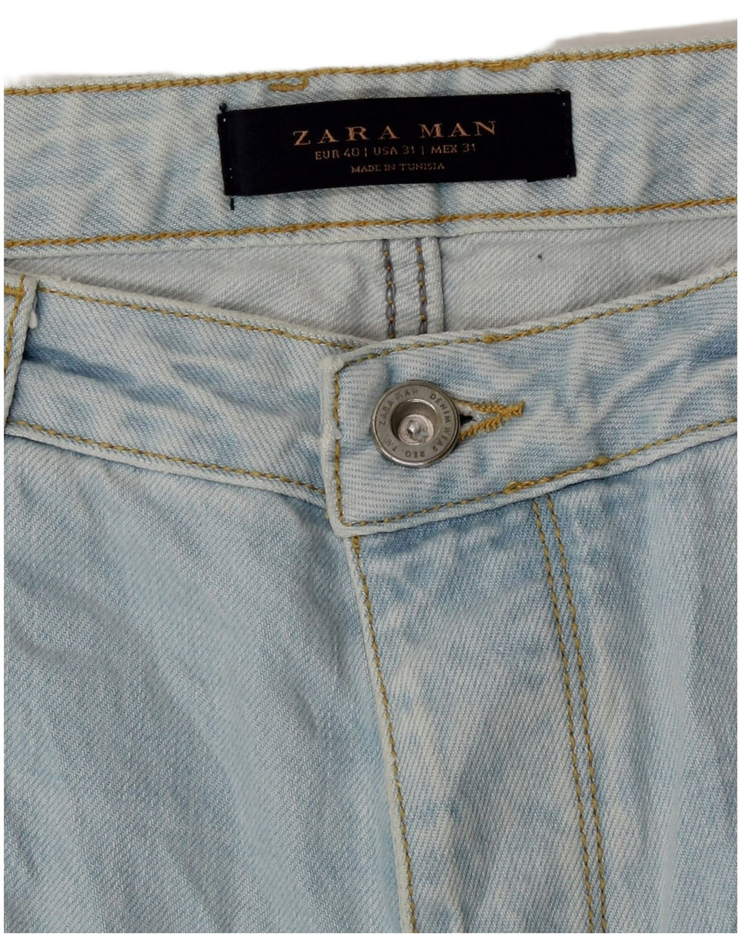 Zara muške ravne traperice EU 40 srednje W31 L33 plavi pamuk