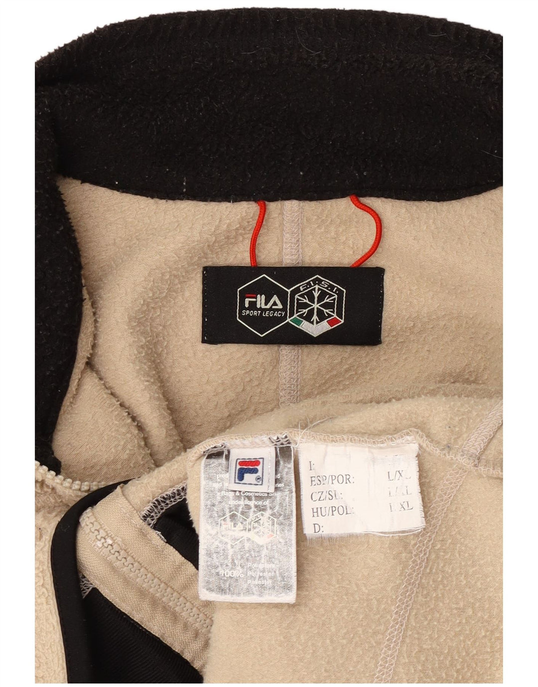 Fila Muška jakna od flisa UK 40 Large Beige Colourblock Poliester