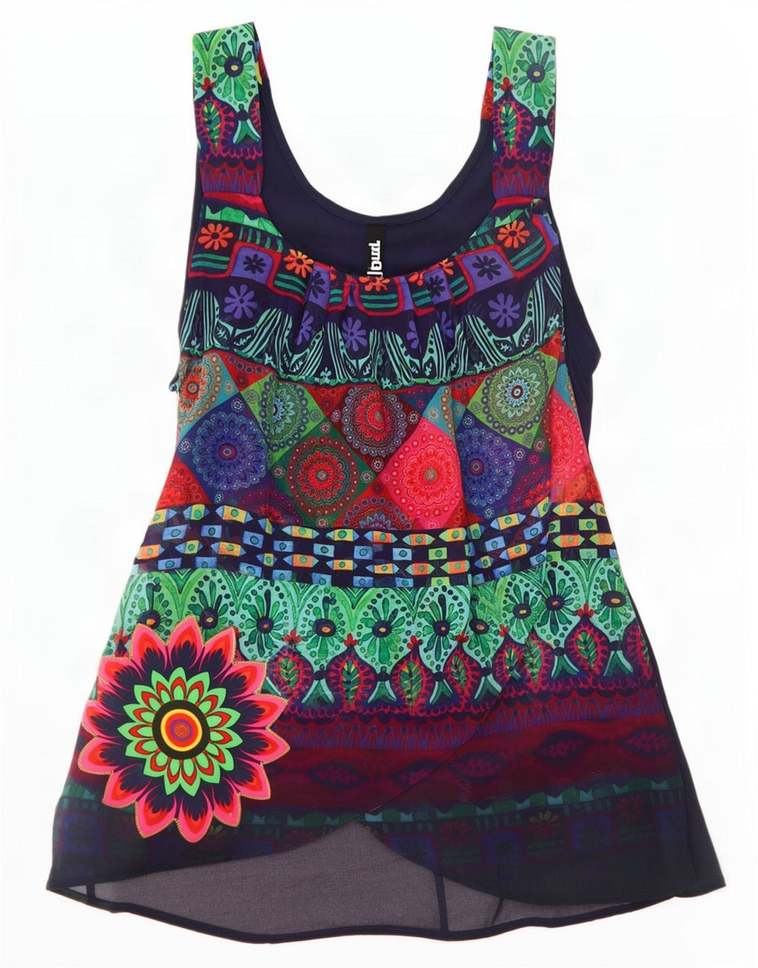 Desigual gornji dio ženske grafičke bluze UK 8 malih raznobojnih cvjetnih
