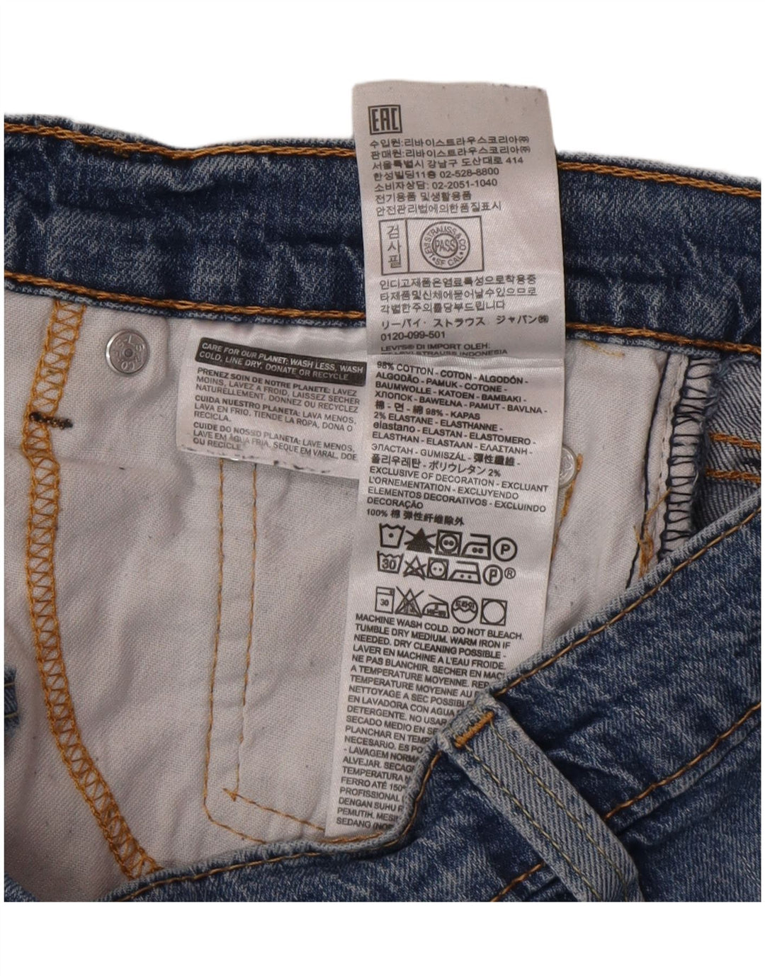 Levi's muške 541 sužene traperice W30 L32 plavi pamuk