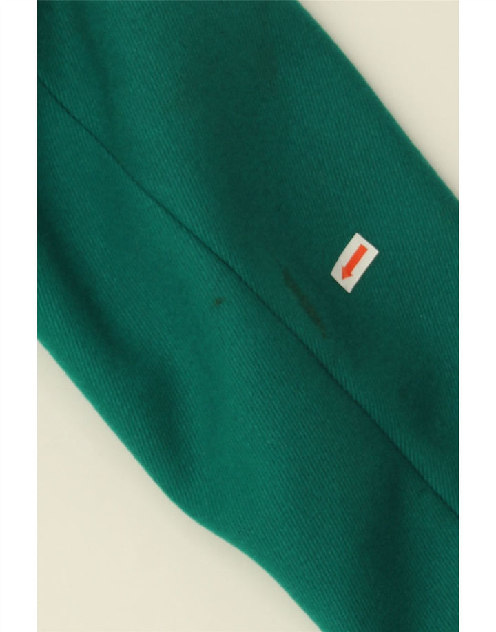 VINTAGE Womens 2 Button 3 Button Blazer Jacket UK 12 Medium Turquoise Wool Vintage Vintage and Second-Hand Vintage from Messina Hembry 