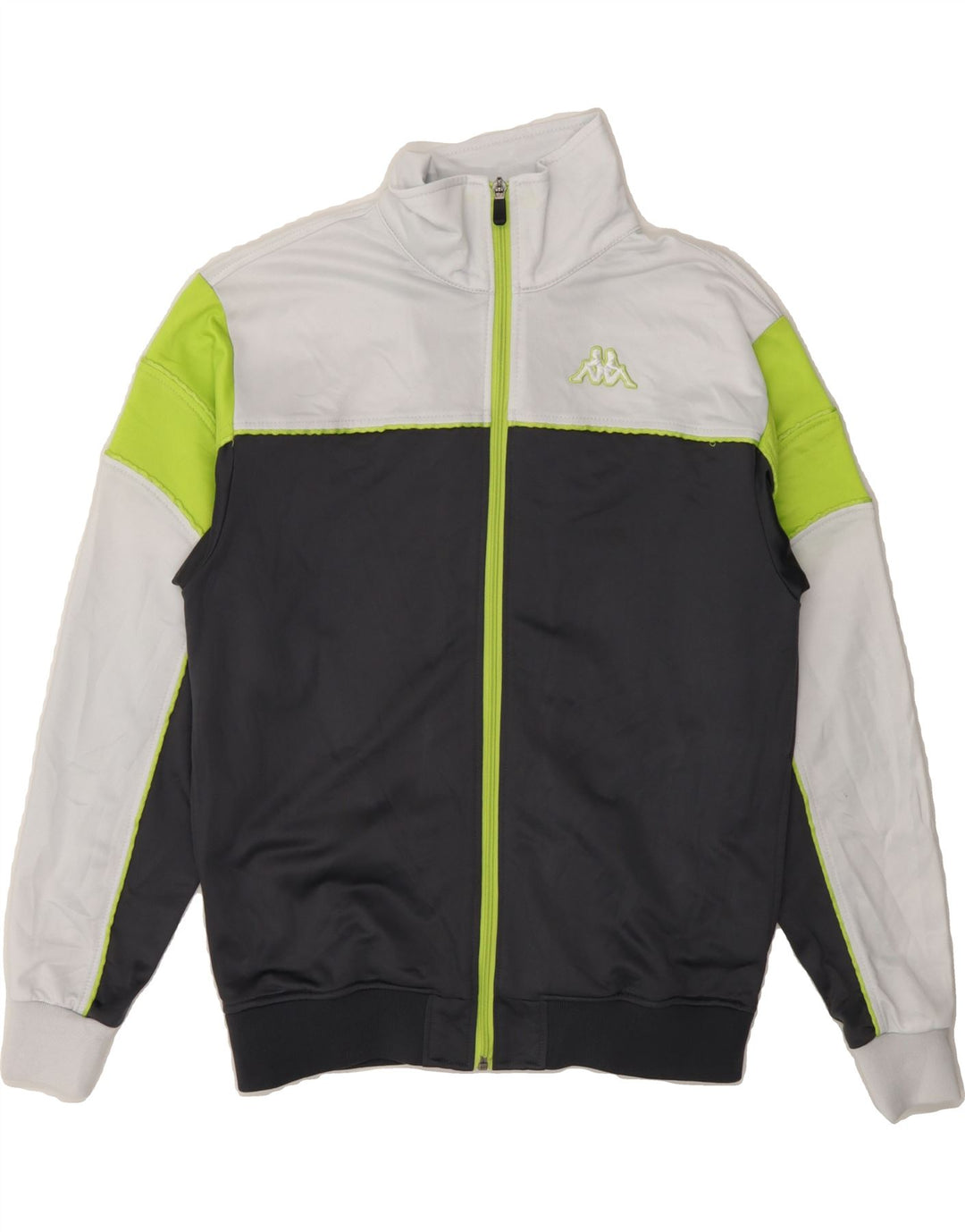 KAPPA Boys Tracksuit Top Jacket 13-14 Years 2XL White Colourblock Vintage Kappa and Second-Hand Kappa from Messina Hembry 