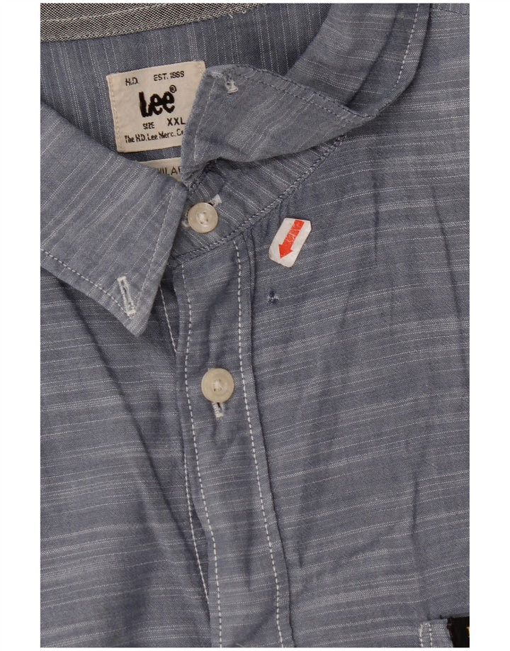 LEE Muška majica kratkih rukava standardnog kroja 2XL, plavi pamuk