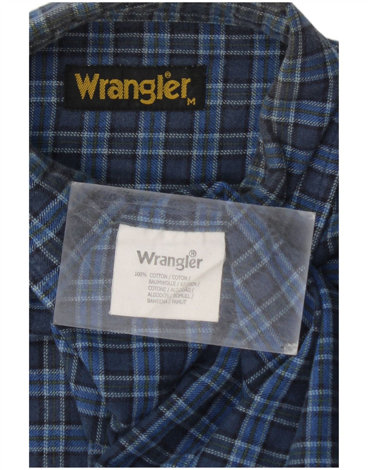 Wrangler muška flanelska košulja srednje plave pamučne kare