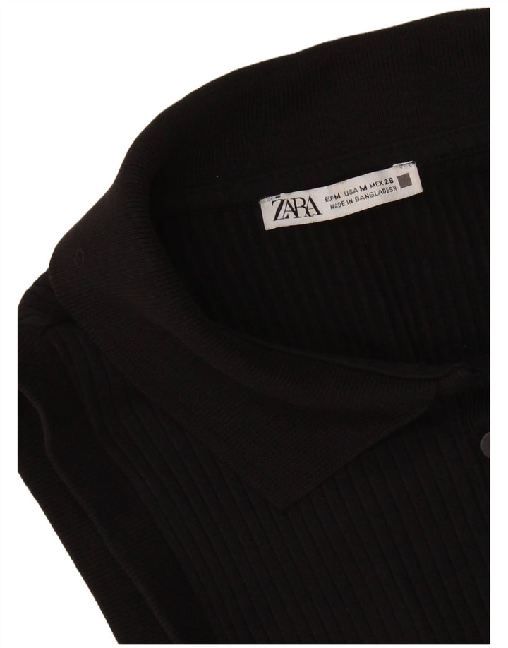 ZARA Womens Sleeveless Bodysuit UK 12 Medium Black