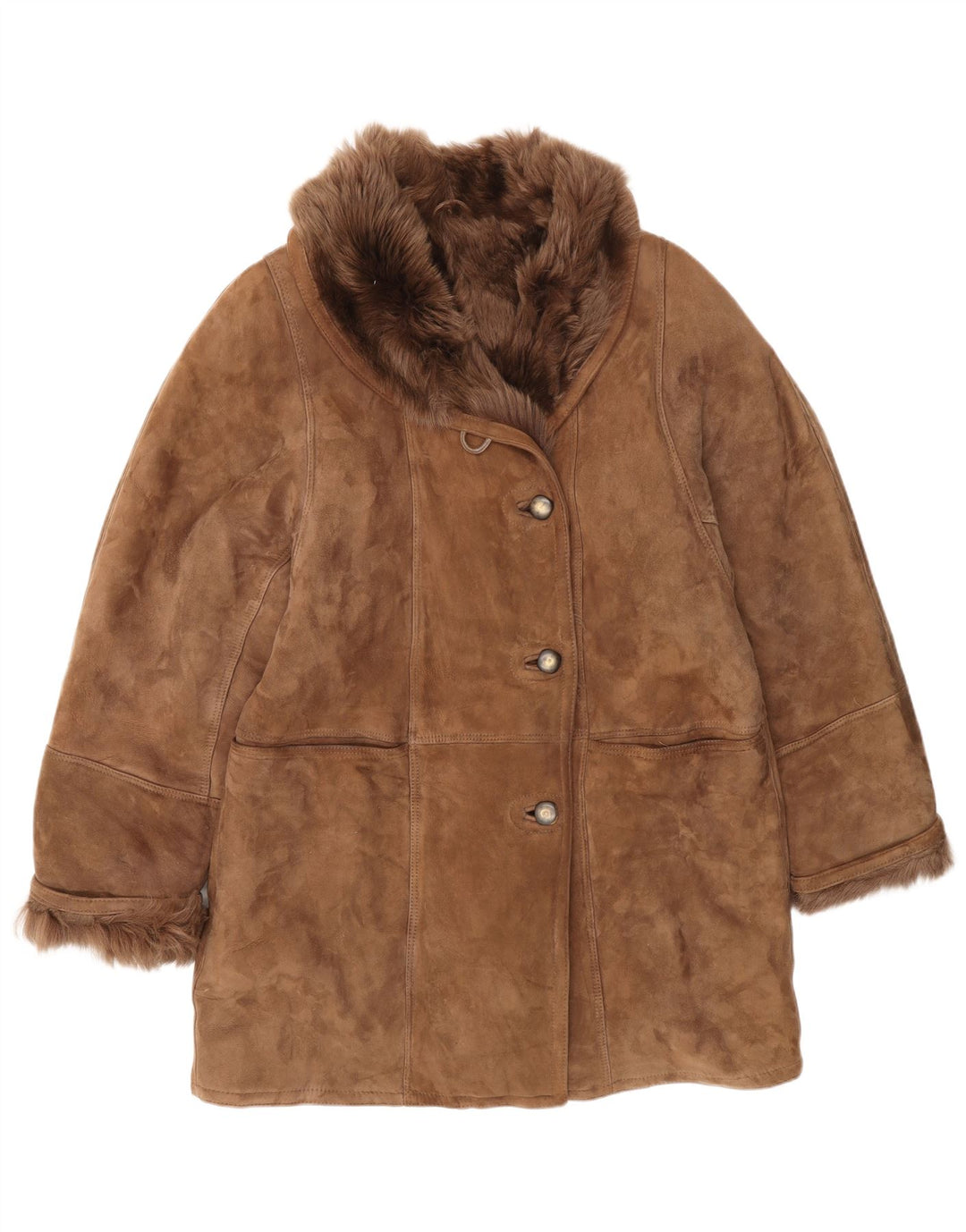 Vintage ženska jakna s ovčicama IT 46 Large Brown Classic