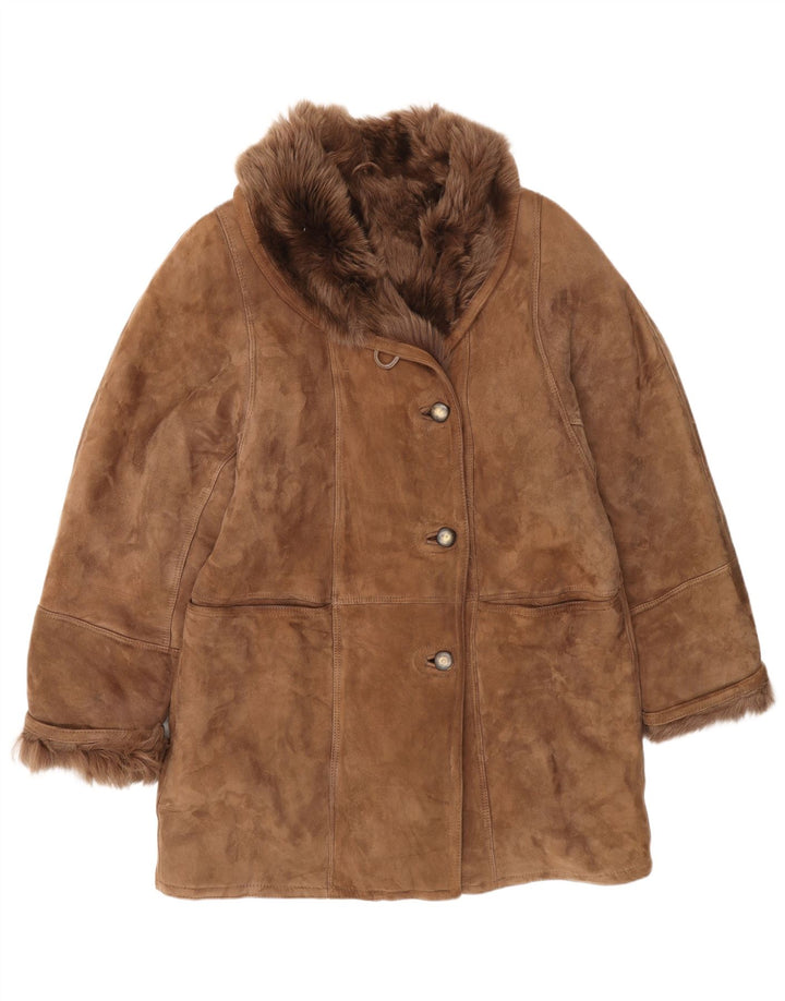 Vintage ženska jakna s ovčicama IT 46 Large Brown Classic