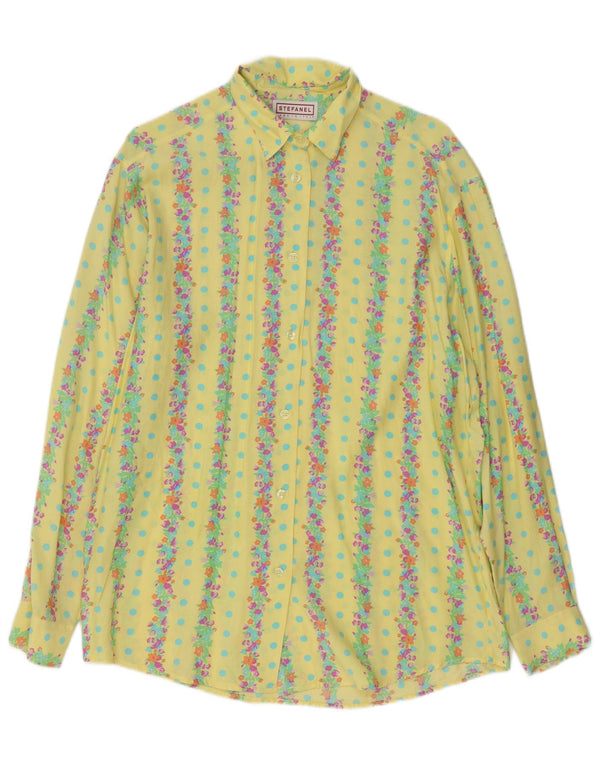Ženska košulja Stefanel UK 16 Large Yellow Floral Rayon