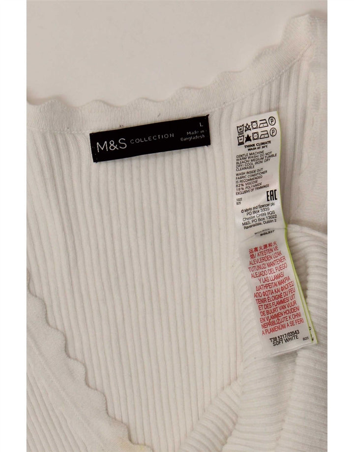 Marks & Spencer ženska majica kratkih rukava UK 14 velika bijela viskoza