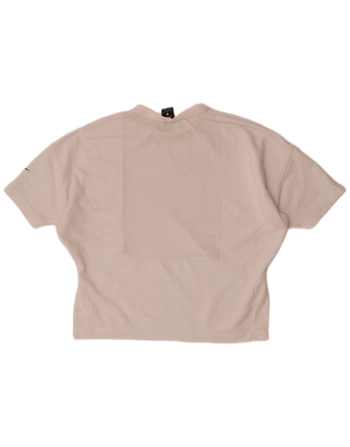 Nike Dri Fit prevelika majica kratkih rukava UK 14 Srednje bijeli pamuk