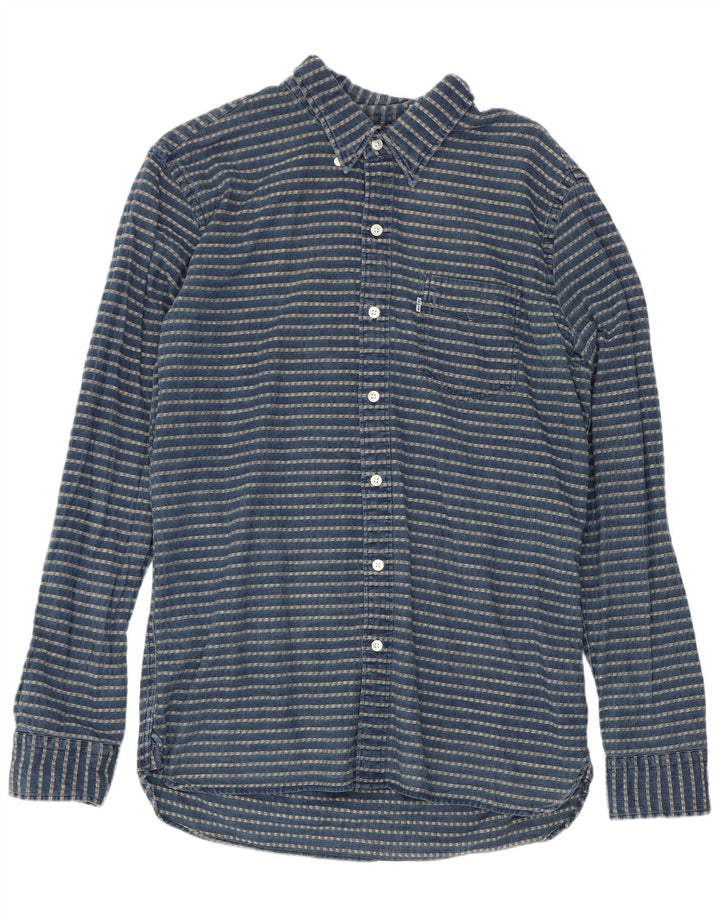 Levi's muška košulja srednje tamnoplave pruge, pamuk