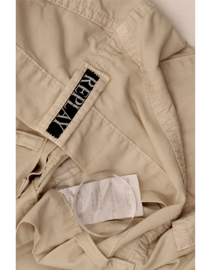 REPLAY Muške ravne ležerne hlače W36 L34 Bež pamuk