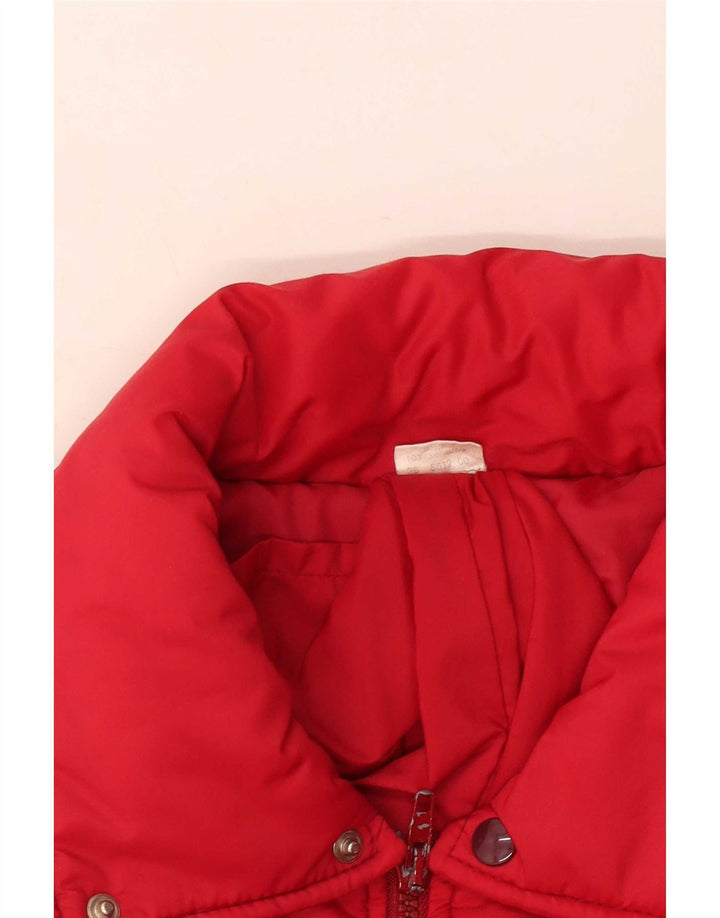 Vintage ženska podstavljena jakna IT 50 XL crveni poliester