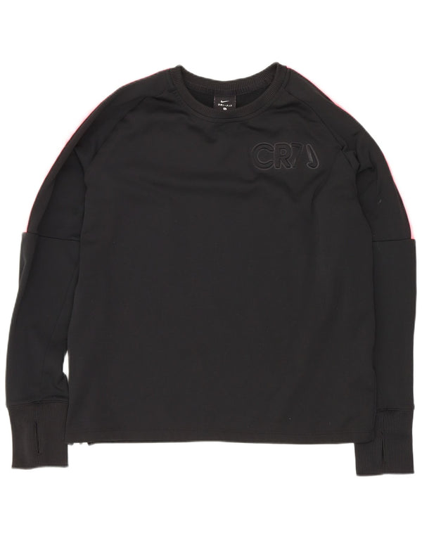 Nike Boys CR7 Graphic Sweatshirt Džemper 13-14 Years XL Black Colourblock