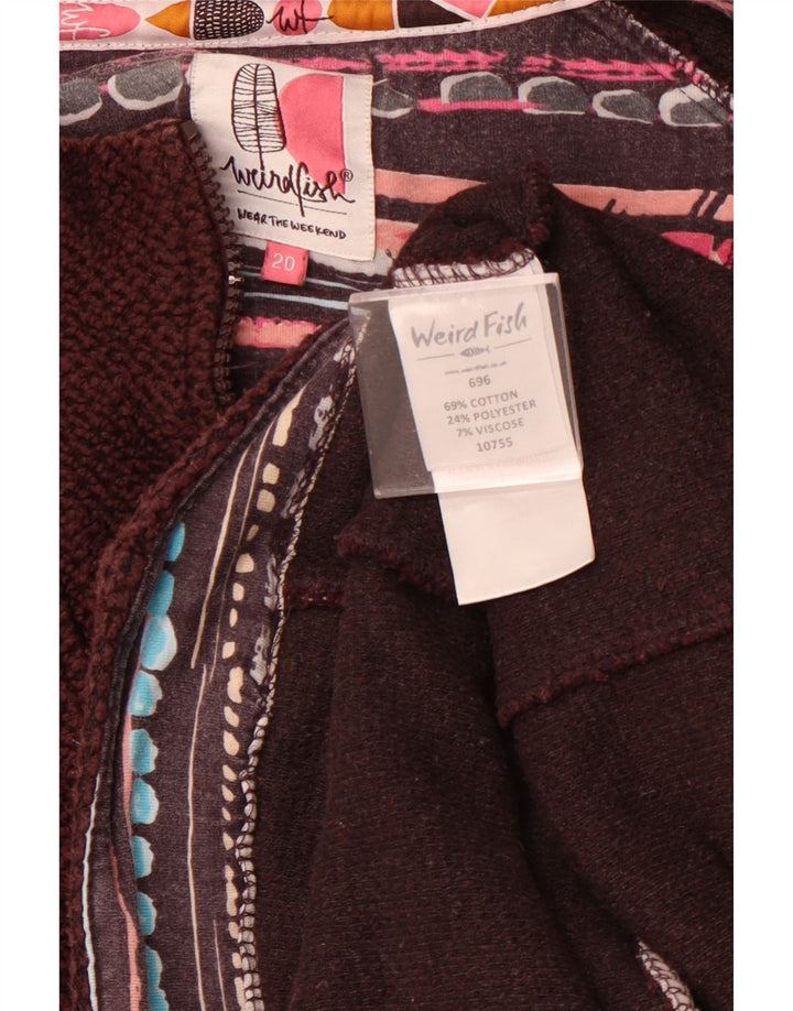 WEIRD FISH Ženska gornja jakna trenirke UK 20 2XL smeđi pamuk